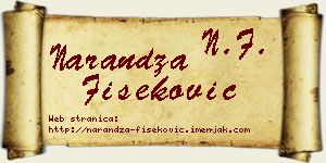 Narandža Fišeković vizit kartica